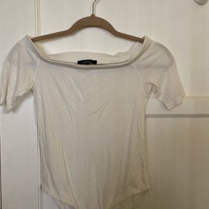 Forever21 Ambiance white off the shoulder bodysuit